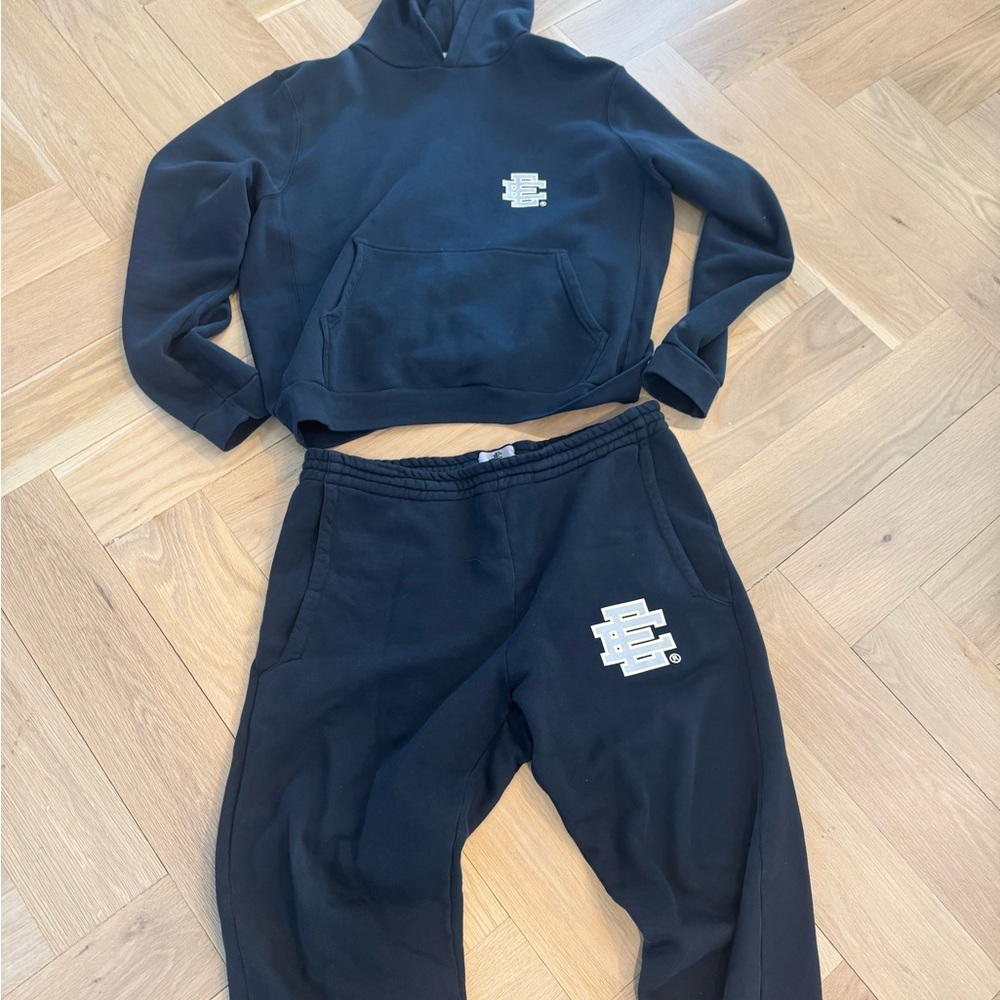 Eric Emanuel Ee Basic/Core Hoodie Caviar/Metallic… - image 5